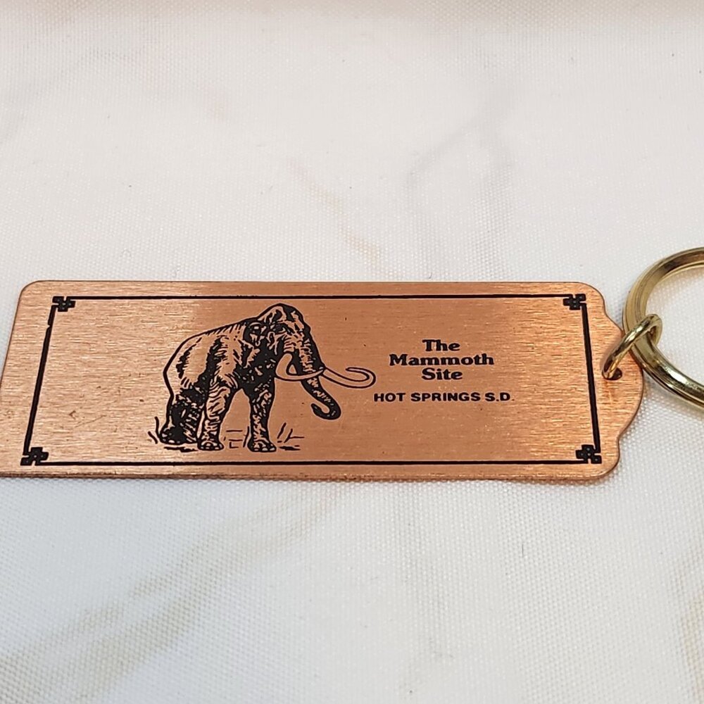 Vintage Key Chain Hot Springs SD‎ The Mammoth Site Engraved